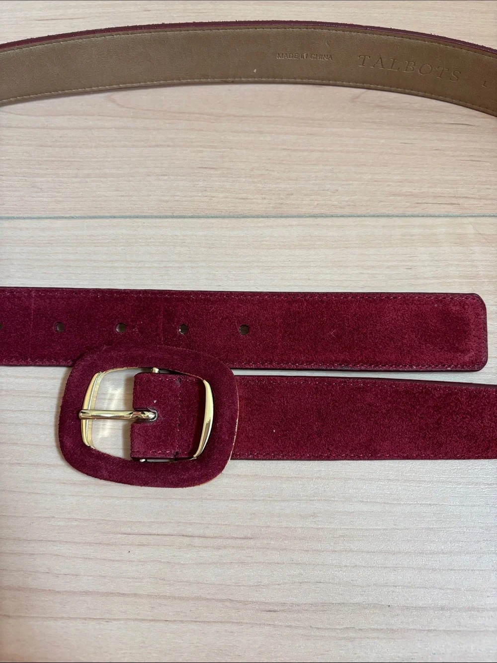 Talbots red leather